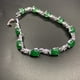thumbnail image 4 of Women's Malaysian Jade Inlaid S925 Silver Bracelet, Full Green Taiwan Jade, Gold Inlaid Jade, Silver Jewelry, Versatile Jade Bracelet, 4 of 4
