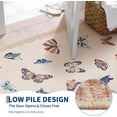 thumbnail image 6 of Memoryfield 9' x 12' Modern Butterfly Print Area Rug, Washable, Non-Slip, Low-Pile Carpet for Living Room, Bedroom, Apricot, 6 of 6