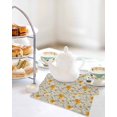 thumbnail image 4 of Spring Daisy Kitchen Dish Towels for Drying Dishes Set of 3, Country Vintage Yellow White Floral Leaf Waffle Weave Microfiber Hand Tea Bathroom Towels Quick Dry & Absorbent Towel 12x12, 4 of 7