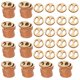 thumbnail image 2 of 100 botones de madera para sombreros, fáciles de usar, para tejer gorros de amigos. Oval, 2 of 9