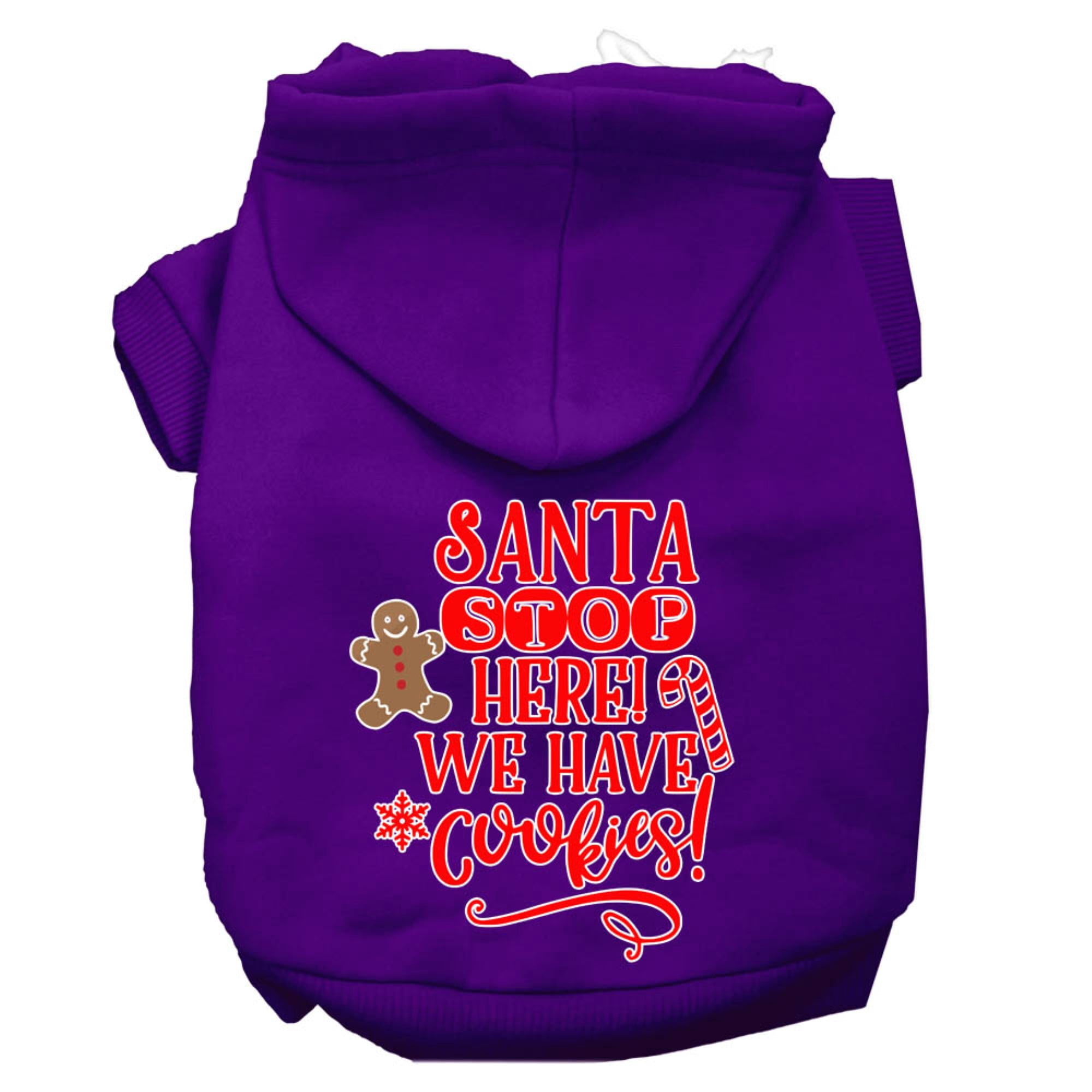 Screen Print Dog Hoodie Purple 