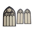 thumbnail image 4 of 3 piezas de espejos de pared góticos, espejos decorativos de pared, espejos de arco antiguos arqueados dorado, 4 of 9