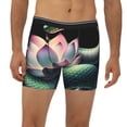 thumbnail image 2 of Picia Snake Holding A Lotus Pattern Men's Athletic Long Leg Briefs , Performance Stretch Underwear，Moisture-Wicking, 2 of 7