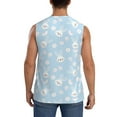 thumbnail image 4 of Balery Cute Bunny Men's Sleeveless Muscle Shirts Workout Tank Top, Moisture Wicking, Odor Protection-Large, 4 of 8