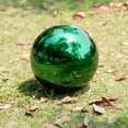 thumbnail image 4 of RENACLIPY 2Pcs Outdoor Garden Mirror Globe Green Reflective Sphere Stainless Steel Decoration, 4 of 8