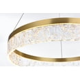 thumbnail image 2 of Elegant Lighting Linden 1-Light Metal Adjustable LED Chandelier in Chrome/Clear, 2 of 7