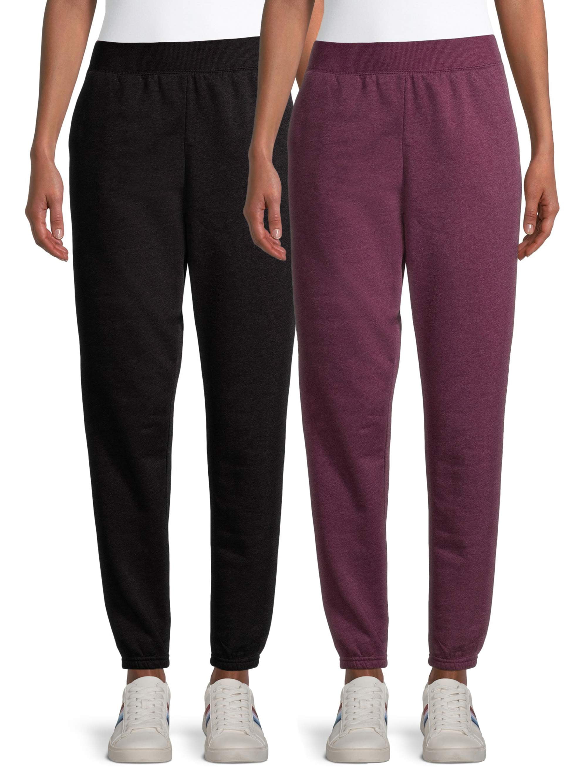 Time and Tru Women's Athleisure Fleece Cinch Pants - Walmart.com