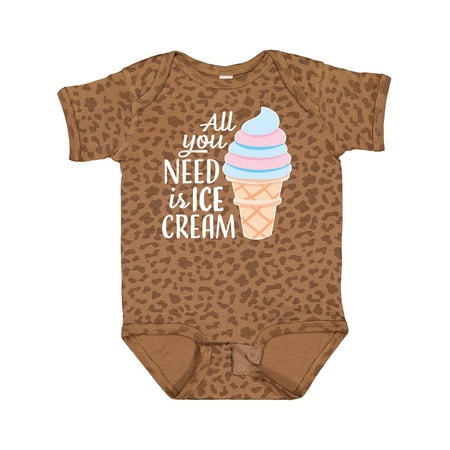 

Inktastic All You Need is Ice Cream with Ice Cream Cone Gift Baby Boy or Baby Girl Bodysuit