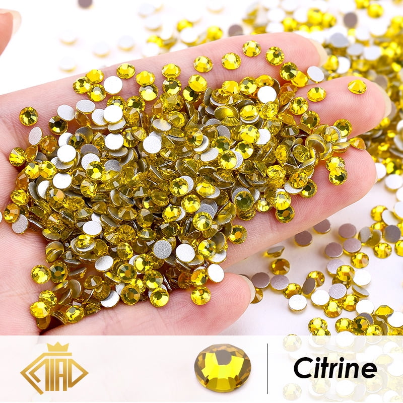 Golden Hot Fix Rhinestone Flatback Crystals Rhinestones - Temu