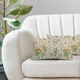 thumbnail image 5 of Spring Yellow Floral Lumbar Pillow Covers 12x20 Inch Sage Green Wild Flower Plant Butterfly Decorative Pillow Cases Vintage Seasonal Cushion Covers Farmhouse Home Decor for Sofa Couch Set of 2, 5 of 6