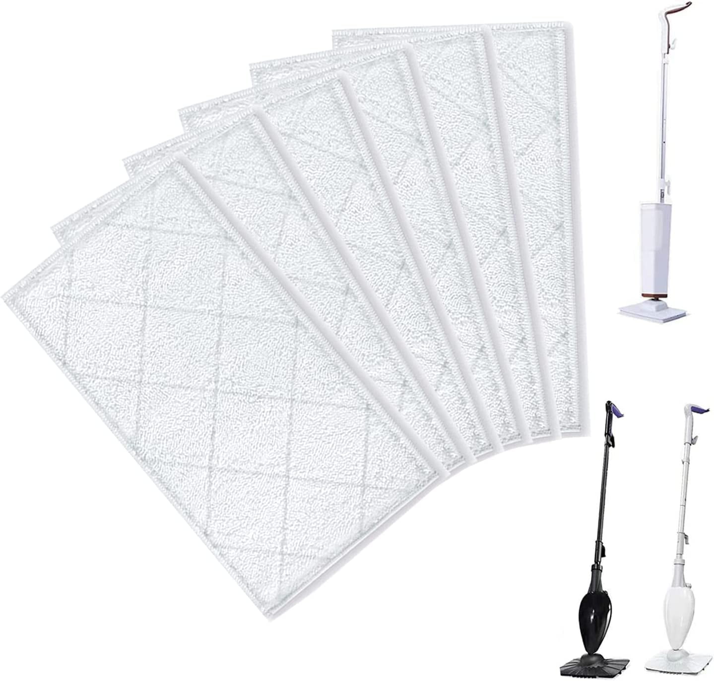 Hometimes 8PCS Light n Easy Steam Mop Pads for 7618ANW 7618ANB S3101