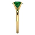 thumbnail image 3 of 2 ct Round Cut Simulated Emerald Solitaire Engagement Ring for Women in 18K Yellow Gold, 3 of 5