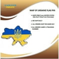 thumbnail image 2 of Officially Licensed: Map of Ukraine Flag Lapel Pin, The Coat of Arms Symbol - 0.39"x0.98" - 5 Packs, 2 of 7