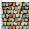 thumbnail image 4 of Soimoi Poly Georgette Fabric Semi Circle Geometric Printed Fabric 1 Yard 52 Inch Wide, 4 of 5