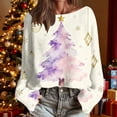 thumbnail image 2 of Dreluolixuan Ugly Christmas Sweater Women Plus Size Crew Neck Warm Pullover Knit Stretch Coat Office Cozy Versatile Tops, 2 of 7