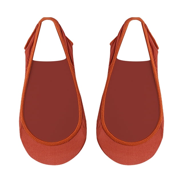 Chaussons Chaussettes Rouges pour Femmes Chaussettes Ballerines Solides Chaussettes Antidérapantes Chaussettes de Bateau Creuses