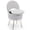 Grey, variant on Korser Vanity Stool Chair with Folding Back,Upholstered Vanity Chair with Storage,Comfy Makeup Stool for Bedroom Living Room,White