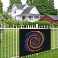 thumbnail image 3 of DouZhe Abstract Rainbow Vortex Sign Banner, Hanging Banners Backdrop Festive Party Decor for Indoor Outdoor, 47 x 71 Inches, 3 of 7