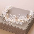 thumbnail image 4 of Pedazo de pelo de boda Diadema de perlas doradas Nupcial Babys Breath Crystal Hair Vine para princesa Flower Girls y dama de honor Sincero Hogar, 4 of 4
