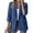 Blue, variant on Yigetop Blazers for Women Business Casual, Ladies' Button Down Solid Color Cardigan Small Suit with Pockets and Three Quarter Sleeves 3/4 Sleeve Blazer for Women Beige 2XL