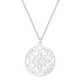 thumbnail image 1 of Zhuge Colgante de collar hecho a mano, pequeño colgante de estambre de flor circular hueco fresco (plata), 1 of 3