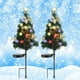 thumbnail image 5 of Decoraciones navideñas, adornos navideños, regalos navideños, luces solares LED de cuatro colores para el suelo del árbol de Navidad, decoración para exteriores, jardines navideños, césped, paisajes d, 5 of 9