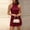 #168-Wine, variant on Wowcloth Women's Mini Dress, Halter Neck Sleeveless Pleated Satin, Draped and Flowy for Party and Daily Wear