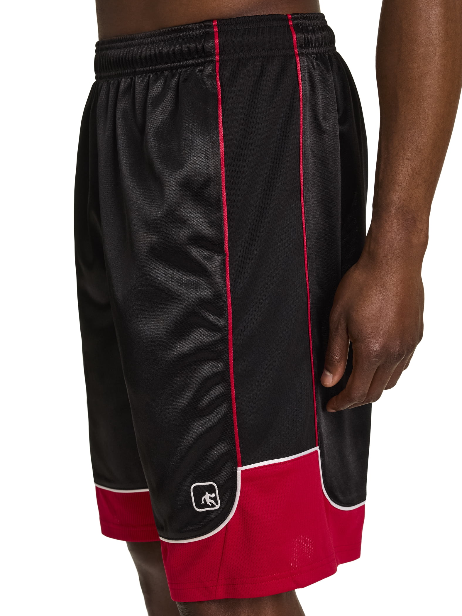 AND1 Men's and Big Men's All Court Colorblock Short, 11" inseam, up to Size 5XL