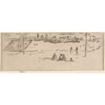 thumbnail image 2 of James Abbott McNeill Whistler 24x12 Gold Ornate Framed and Double Matted Museum Art Print Titled - Steps, Gray's Inn (ca. 1887-1892), 2 of 4