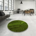 thumbnail image 4 of Ahgly Company Machine Washable Indoor Rectangle Transitional Dark Forest Green Area Rugs, 7' x 10', 4 of 7