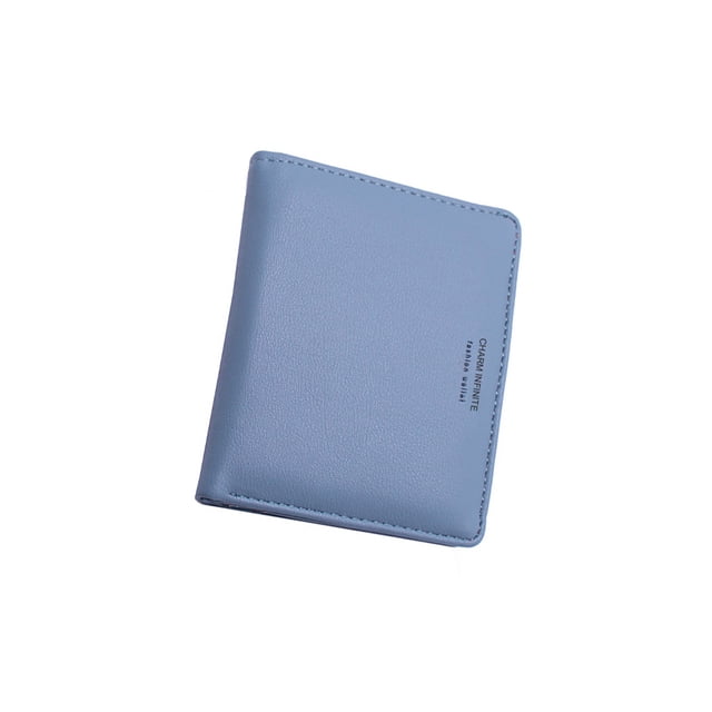 Guardurnaity Cartera corta para mujer, billetera de cuero para recibos, monedero de almacenamiento de monedas, fecha de playa, tarjetero de moda, bolsillo Carteras Azul Guardurnaity AP011560-01