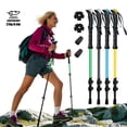 thumbnail image 2 of 2Pcs Heavy-Duty 7075 Aluminum Alloy Trekking Poles | 3-Section Telescoping Hiking Sticks with Flip-Lock, Lightweight Portable for Climbing, Camping & Trekking for Hikers, 2 of 8