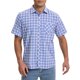 thumbnail image 1 of Camisas de cuadros de hombre Inspire Chic de manga corta, con botones, clásica, de vestir, talla XL, azul marino y blanco, 1 of 1