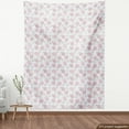 thumbnail image 3 of Ambesonne Blush Pink Fabric by the Yard Upholstery, Spa Faces Sketch, 5 Yards, Pale Blue Blush Dust, 3 of 4