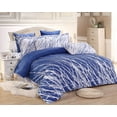 thumbnail image 1 of Swanson Beddings Tree Branches Reversible 5-Piece Cotton Bedding Set: Duvet Cover, Two Pillow Shams and Two Euro Shams Blue Full Size (No Comforter Included), 1 of 2