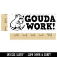 thumbnail image 2 of Gouda Good Work Mouse with Cheese Teacher Student School Self-Inking Rubber Stamp Ink Stamper - Pink Ink - Large 2-3/4 Inch, 2 of 7