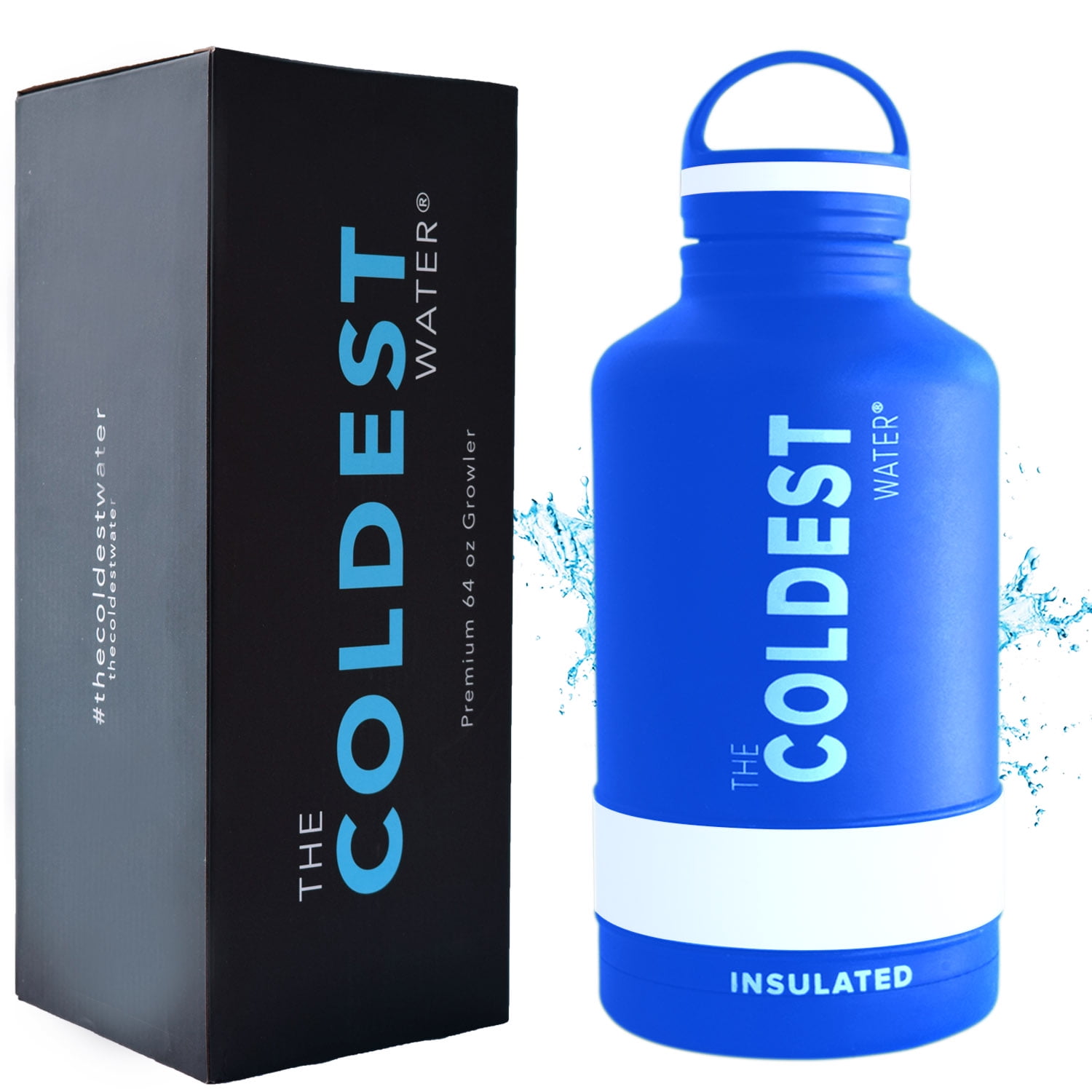 The Coldest Water Bottle 64 oz Wide Mouth Vacuum Insulated Stainless