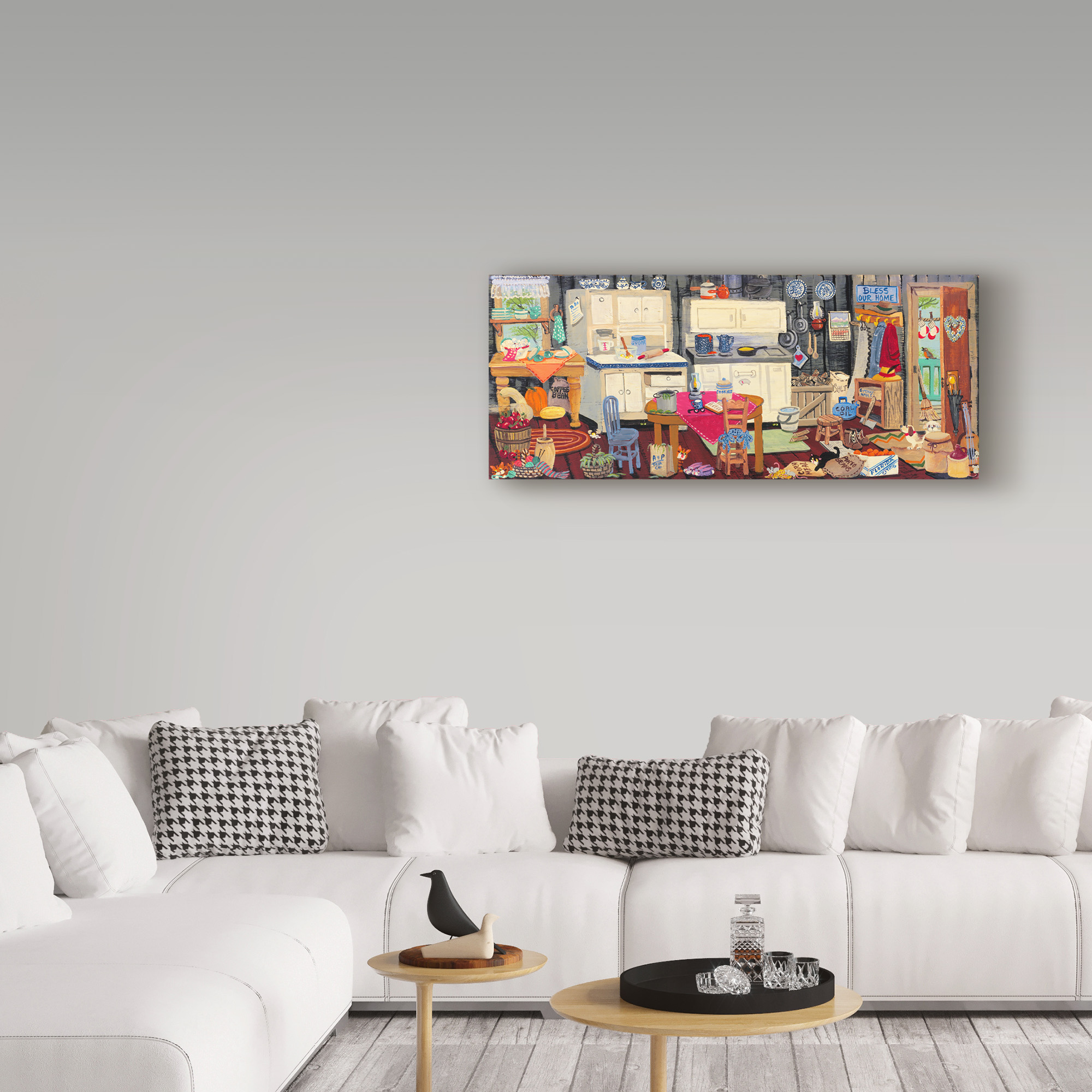 Trademark Fine Art 'Goat Ladys Kitchen' Canvas Art by Carol Salas