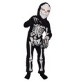 thumbnail image 4 of RV Disfraz de calavera de Halloween para niños, disfraz de juego de rol de calavera fantasma, tema de Cosplay, disfraz de fantasma para graduación, traje de una pieza para niños de 130-140cm Rojo Verde, 4 of 5