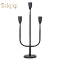 thumbnail image 6 of Sziqiqi Vintage Black Iron Candelabra: Heavy Duty Taper Candle Holders for Table Centerpiece, Fireplace, and Mantle Decor, Antique Style Candle Stands, Perfect for Home and Holiday Gifts, 6 of 10