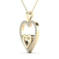 thumbnail image 4 of aaXia 10K Yellow Gold Diamond 1/5ct TDW Double Heart Pendant Necklace, 4 of 5
