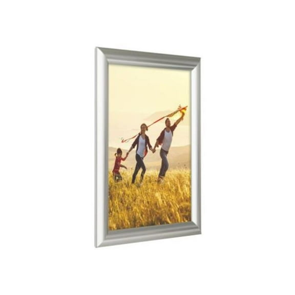 M&T Displays UCN255K081X5000 8.5 x 11 in. Snap Poster Frame with Mitred Corner - Chrome