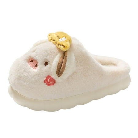 

NOKIO Cute Winter Animal Print House Shoes Womens Couples Cotton Slippers Autumn Winter Home Warm Shoes Plus Velvet Thick Bottom Cartoon Pig Cotton Slippers Stylish Women S Home Slippers