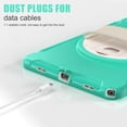 thumbnail image 3 of Allytech for Galaxy Tab A9 8.7" Case SM-X110 X115, Heavy Duty Shockproof Rotating Kickstand Kids Friendly Rugged Hybrid PC TPU Back Cover Case for Samsung Galaxy Tab A9, Mintgreen, 3 of 9