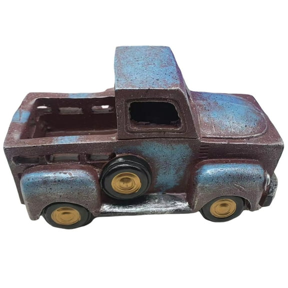 Christmas Retro Small Truck Flower Pot Flower Plants Succulent Planter Potted Ornament Garden Statue Small Desk Plant Pots