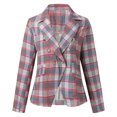 thumbnail image 3 of Vedolay Tops for Women Women's Solid Color Open Front Plus Size Long Sleeve Office Blazers Jacket,Red S, 3 of 5