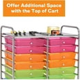 thumbnail image 4 of QRKD 20-Drawer Rolling Storage Cart, Multifunctional Art Craft Organizer Cart, Mobile Utility Storage Cart with Removable Drawers & Lockable Wheels, Craft Cart for Home Office, Rainbow, 4 of 10