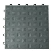 Greatmats Garage Floor Tile Modular Diamond Top Snap Together Tile Dark Gray 25 Pack