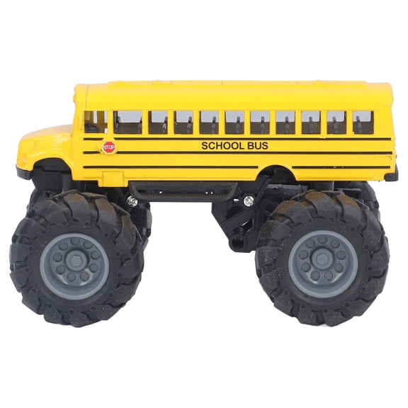 School Bus Monster Trucks Die Cast 1:43 Yellow Toys Cars Models,Bus Casting Car Model,Bus Car Model Alloy Large Wheels High Simulation Pull Back School Bus Toy yellow