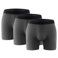 thumbnail image 2 of 3PK Mens Boxer Briefs Breathable Tagless Underwear Soft Comfort Flex Waistband, 2 of 9